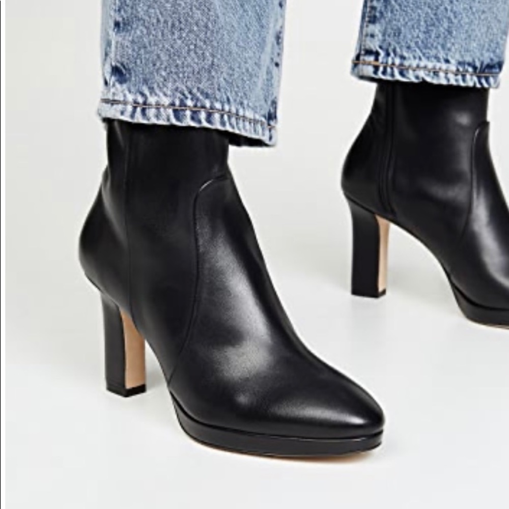 Stuart Weitzman lambskin bootie